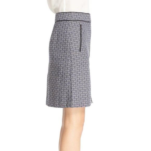 Tory Burch Chaumont A-Line Short Skirt Zip Front - Picture 3 of 8